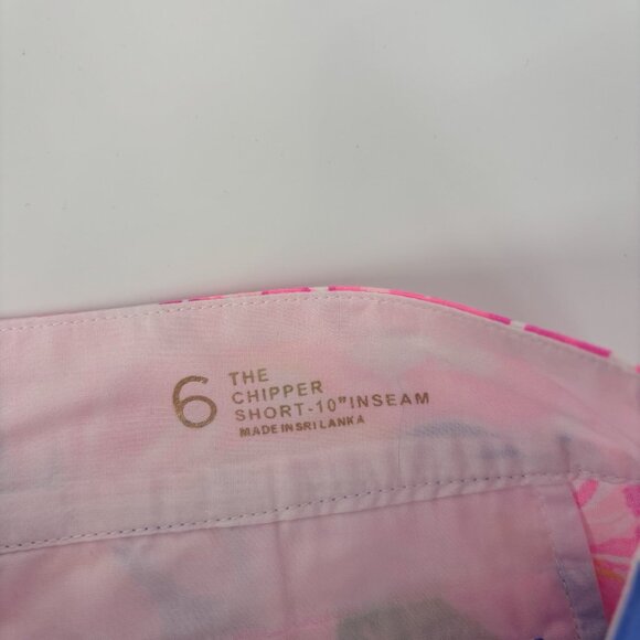 Lilly Pulitzer Chipper Short Beckon Pink Blue Jungle Utopia Size 6 Bermuda - Picture 6 of 14
